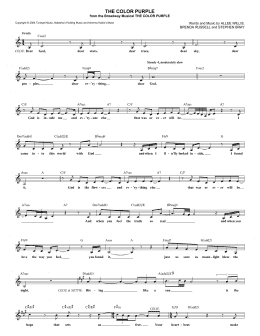page one of The Color Purple (Lead Sheet / Fake Book)