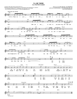 page one of I'll Be There (from The Pirate Queen) (Lead Sheet / Fake Book)