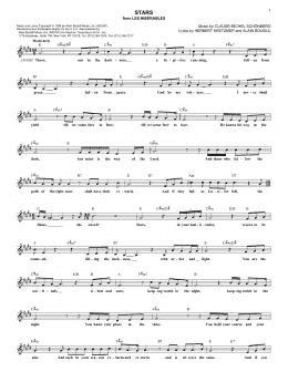 page one of Stars (Lead Sheet / Fake Book)
