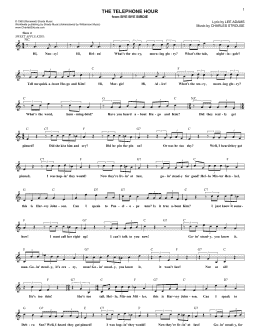 page one of The Telephone Hour (Lead Sheet / Fake Book)