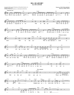 page one of Will He Like Me? (Lead Sheet / Fake Book)