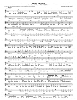 page one of Ya Got Trouble (Lead Sheet / Fake Book)