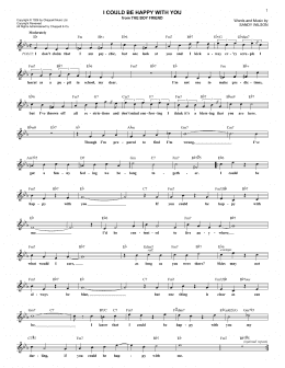 page one of I Could Be Happy With You (Lead Sheet / Fake Book)