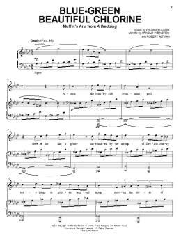 page one of Blue-Green Beautiful Chlorine (Piano & Vocal)