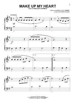 page one of Make Up My Heart (from Starlight Express) (Big Note Piano)