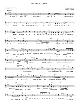 page one of I'll Take You There (Lead Sheet / Fake Book)