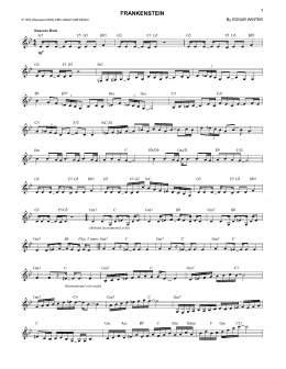 page one of Frankenstein (Lead Sheet / Fake Book)