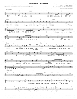 page one of Dancing On The Ceiling (Lead Sheet / Fake Book)
