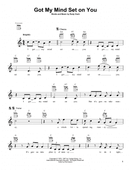 page one of Got My Mind Set On You (Lead Sheet / Fake Book)