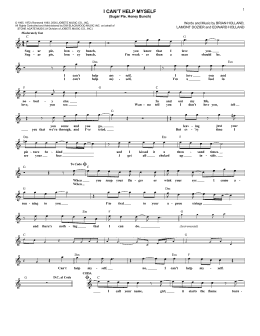 page one of I Can't Help Myself (Sugar Pie, Honey Bunch) (Lead Sheet / Fake Book)