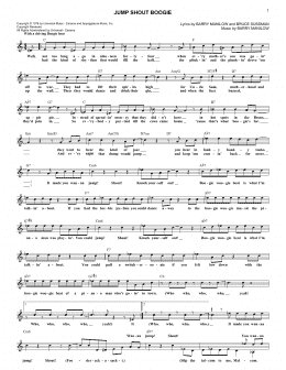 page one of Jump Shout Boogie (Lead Sheet / Fake Book)