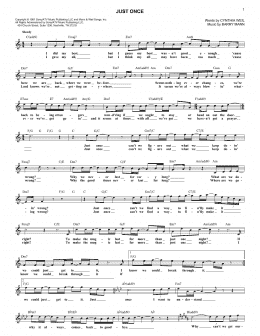 page one of Just Once (feat. James Ingram) (Lead Sheet / Fake Book)