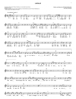 page one of Lucille (Lead Sheet / Fake Book)