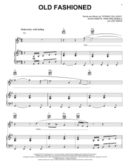 page one of Old Fashioned (Piano, Vocal & Guitar Chords (Right-Hand Melody))