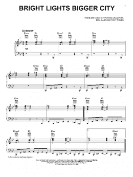 page one of Bright Lights Bigger City (Piano, Vocal & Guitar Chords (Right-Hand Melody))