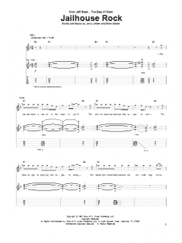 page one of Jailhouse Rock (Guitar Tab)