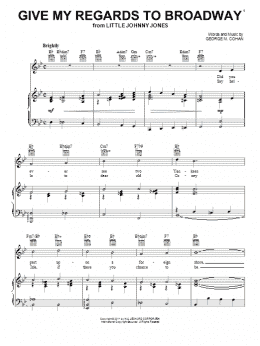 page one of Give My Regards To Broadway (Piano, Vocal & Guitar Chords (Right-Hand Melody))