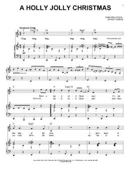 page one of A Holly Jolly Christmas (Piano & Vocal)
