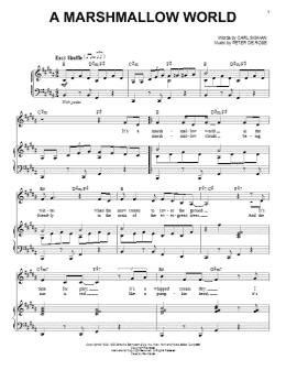 page one of A Marshmallow World (Piano & Vocal)