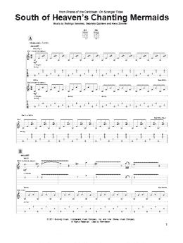 page one of South Of Heaven's Chanting Mermaids (Guitar Tab)