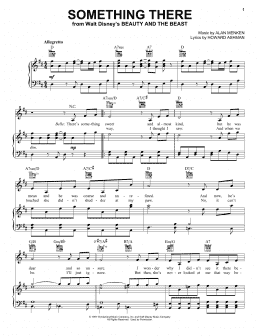 page one of Something There (from Beauty And The Beast) (Piano, Vocal & Guitar Chords (Right-Hand Melody))