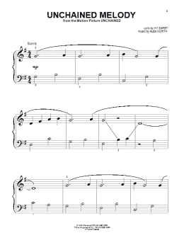page one of Unchained Melody (Beginning Piano Solo)