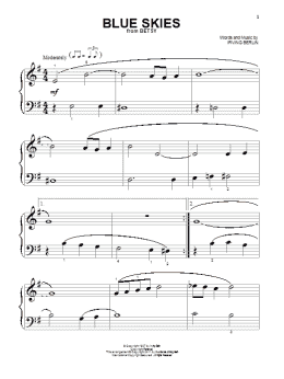 page one of Blue Skies (Big Note Piano)