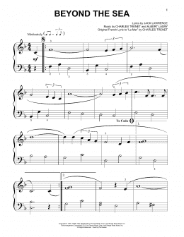 page one of Beyond The Sea (Beginning Piano Solo)
