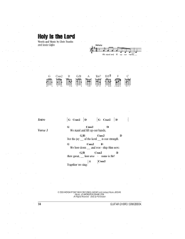 page one of Holy Is The Lord (Guitar Chords/Lyrics)