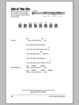 page one of God Of This City (Guitar Chords/Lyrics)