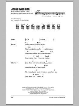 page one of Jesus Messiah (Guitar Chords/Lyrics)