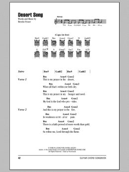 page one of Desert Song (Guitar Chords/Lyrics)