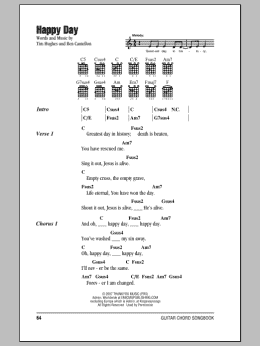 page one of Happy Day (Guitar Chords/Lyrics)