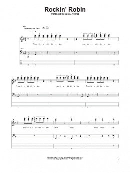 page one of Rockin' Robin (Bass Guitar Tab)