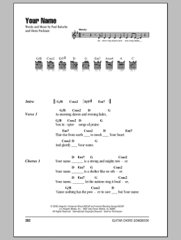 page one of Your Name (Guitar Chords/Lyrics)