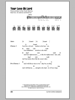 page one of Your Love Oh Lord (Guitar Chords/Lyrics)
