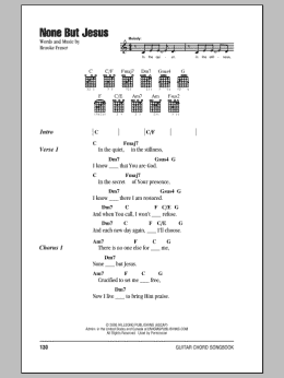page one of None But Jesus (Guitar Chords/Lyrics)