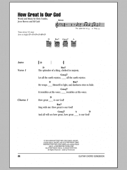 page one of How Great Is Our God (Guitar Chords/Lyrics)