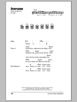 page one of Overcome (Guitar Chords/Lyrics)