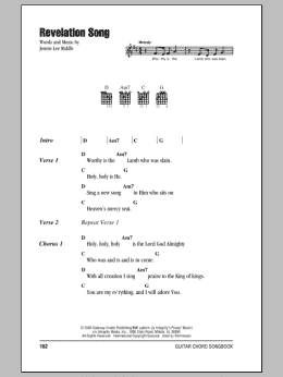 page one of Revelation Song (Guitar Chords/Lyrics)