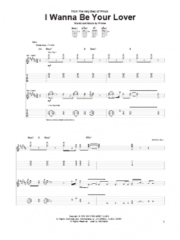 page one of I Wanna Be Your Lover (Guitar Tab)