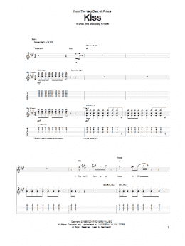 page one of Kiss (Guitar Tab)