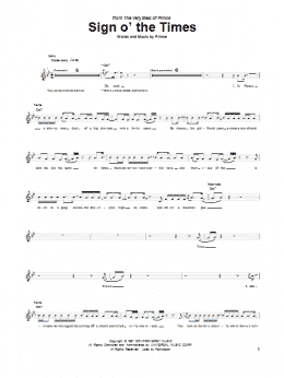 page one of Sign O' The Times (Guitar Tab)