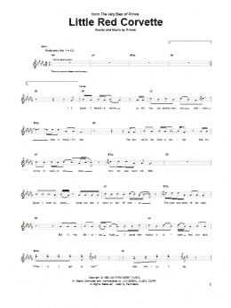 page one of Little Red Corvette (Guitar Tab)