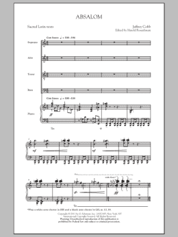 page one of Absalom (SATB Choir)