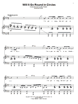 page one of Will It Go Round In Circles (Piano & Vocal)