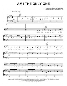 page one of Am I The Only One (Piano, Vocal & Guitar Chords (Right-Hand Melody))