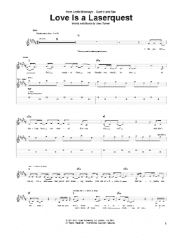 page one of Love Is A Laserquest (Guitar Tab)