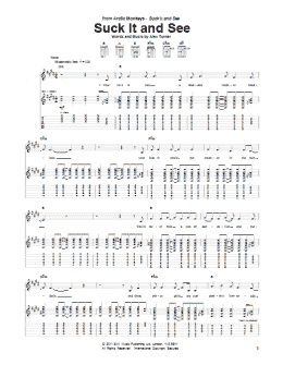 page one of Suck It And See (Guitar Tab)