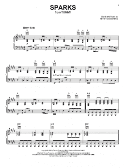 page one of Sparks (Piano, Vocal & Guitar Chords (Right-Hand Melody))